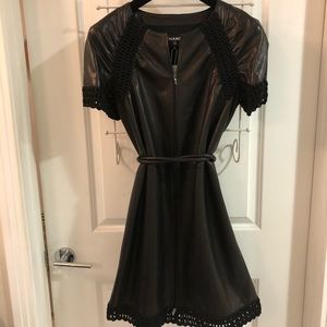 CHANEL Black Leather Coat / Dress — NWT